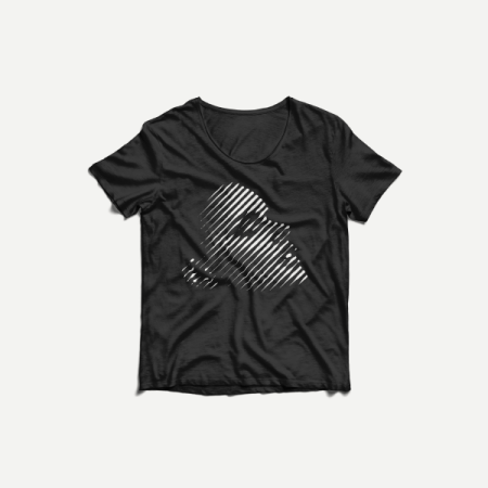 復古竹節棉圓領 T 恤